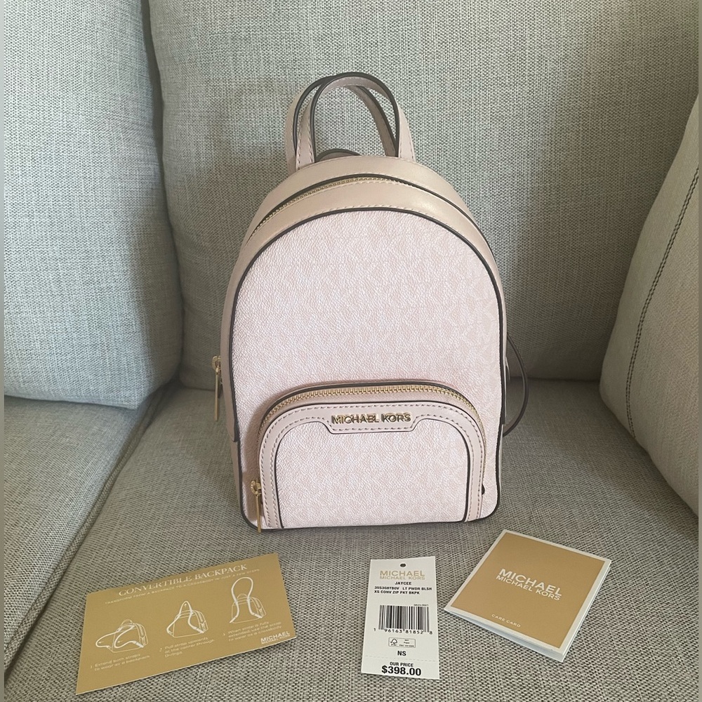 Michael Kors Pink Backpack Elegant Design
